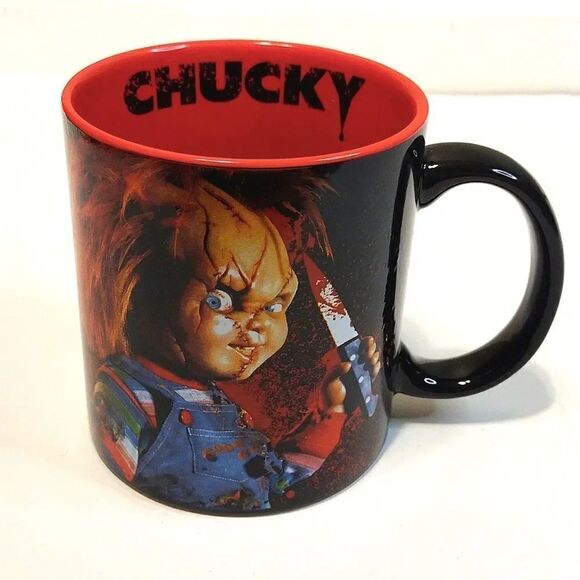 CHUCKY Childs Play Red Halloween Oversized Coffee Mug NWT - Picture 16 of 16